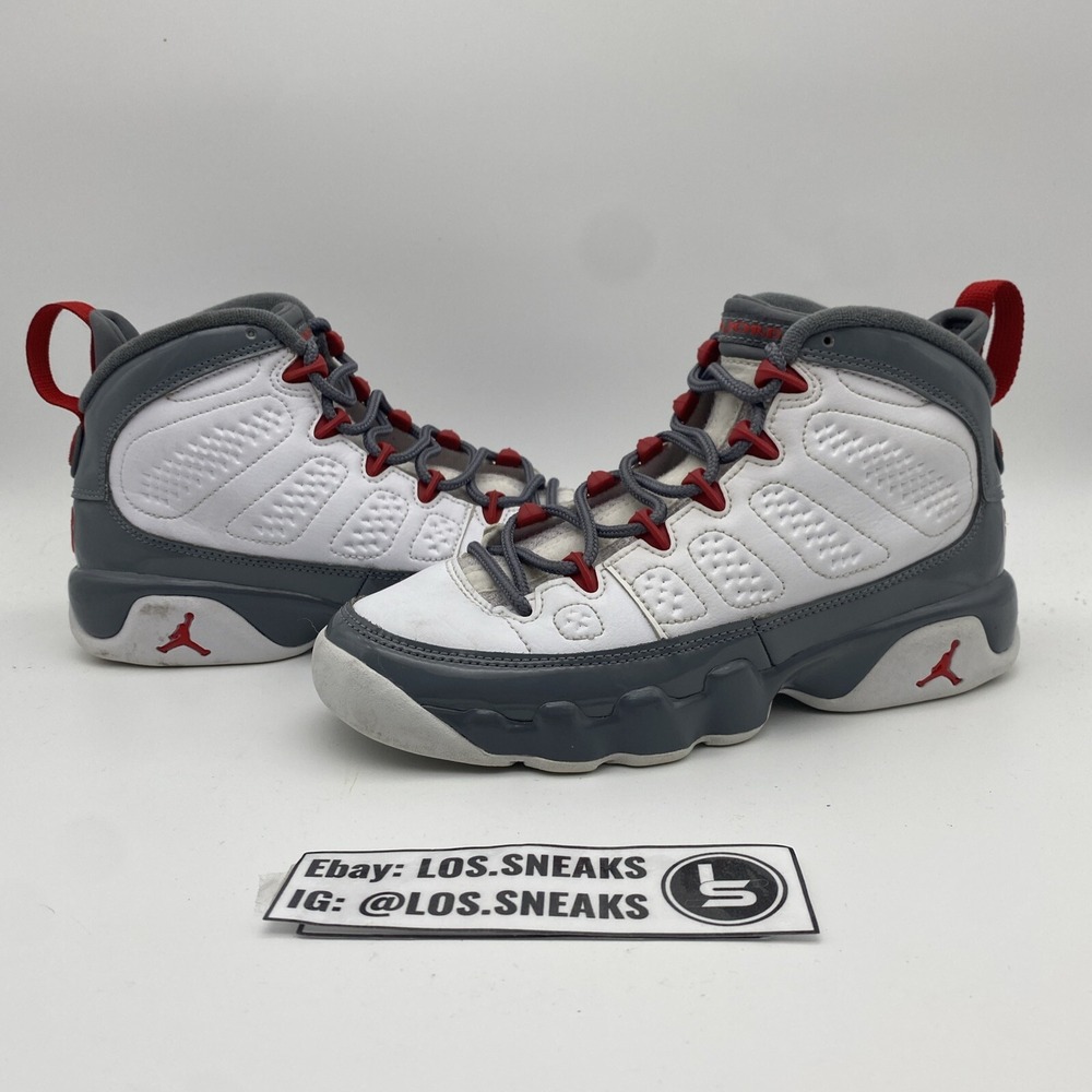 Size 4.5y- (GS)Jordan 9 Retro Mid Fire Red (302359-162)‎